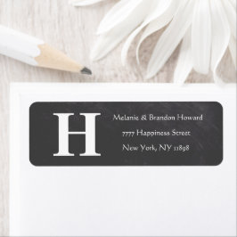 Einfache Elegant Gray White Monogram Initial Retur