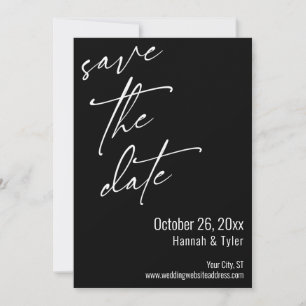 Einfache Elegant Handwriting Script Typografie Bla Save The Date