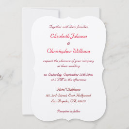 Einfache Elegant Kraft Custom Wedding Einladung