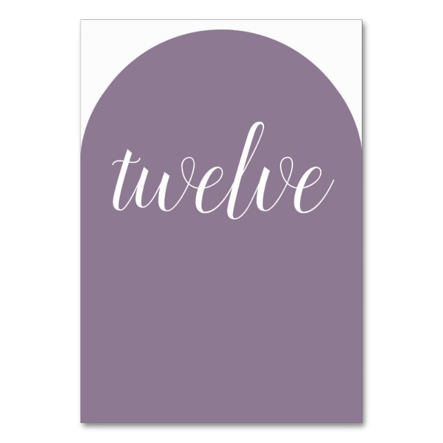 Einfache Elegant Lavender Rounded Tischnummer (Vorderseite)