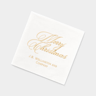 *Einfache Elegant Minimalistisch Frohe Weihnachtsb Servietten Mit Folie