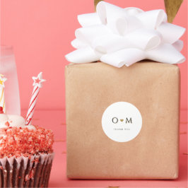 Einfache Elegant Moderne Klasse Luxus-Gastgeschenk Runder Aufkleber