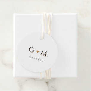 Einfache Elegant Modernes Luxus Monogram Geschenkanhänger
