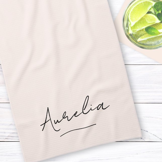 Einfache Elegant-Signatur Minimale Feminine Geschirrtuch (Von Creator hochgeladen)