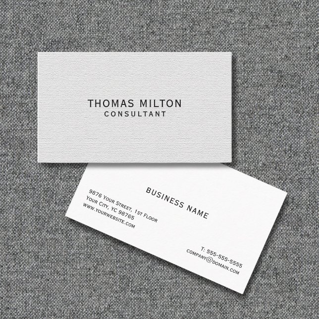 Einfache Elegant Texture Consultant Visitenkarte (Von Creator hochgeladen)