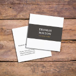Einfache Elegant Texture Gray White Consultant<br><div class="desc">Elegante,  anpassbare Visitenkartenvorlage mit dunkelgrauen und weißen Streifen. Minimal modernes Design. Perfekt für Berater,  Innenarchitekten,  Rechtsanwälte und vieles mehr.</div>