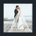 Einfache Elegant Vielen Dank für Ihr Hochzeit Foto Magnet<br><div class="desc">Einfache Elegant Vielen Dank für Ihr Hochzeit Foto Magnet</div>