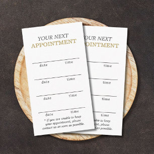 Einfache Elegant White Gold Beauty Terminkarte