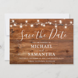 Einfache Elegant Wood Rustic Wedding Save The Date