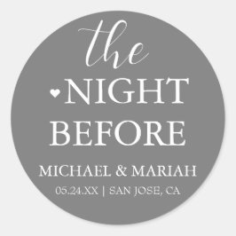 Einfache Elegante Abendessen vor der Probe Runder Aufkleber