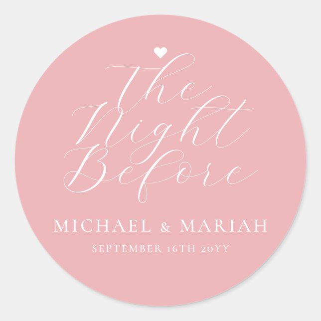 Einfache Elegante Abendessen vor der Probe Runder Aufkleber (Vorderseite)