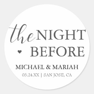 Einfache Elegante Abendessen vor der Probe Runder Aufkleber