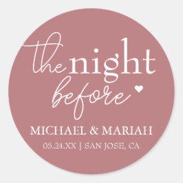 Einfache Elegante Abendessen vor der Probe Runder Aufkleber
