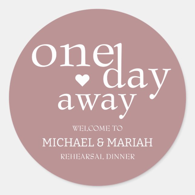 Einfache Elegante Abendessen vor der Probe Runder Aufkleber (Vorderseite)
