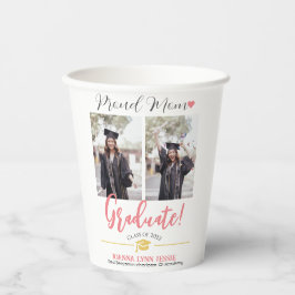 Einfache Elegante Abschluss Gold Cap Danke Script Pappbecher