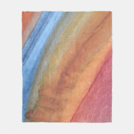 Einfache Elegante Abstrakt Braun Blaues Wasser Fleecedecke