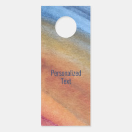 Einfache Elegante Abstrakt Braun Blaues Wasser Türanhänger