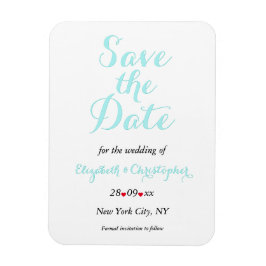 Einfache, elegante Aquamarine Hochzeit rettet das  Magnet