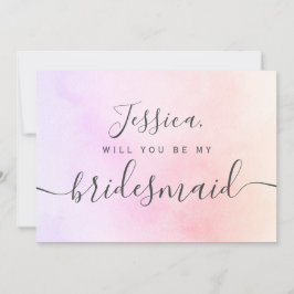 Einfache Elegante ästhetische Wasserfarbe meine Br Einladung