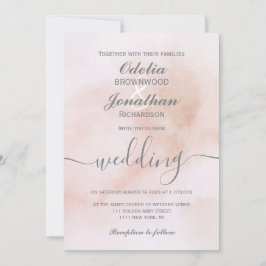 Einfache Elegante ästhetische Wasserfarbenhochzeit Einladung