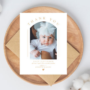 Einfache elegante Baby-Shower-Foto-Bogen-Karte Postkarte