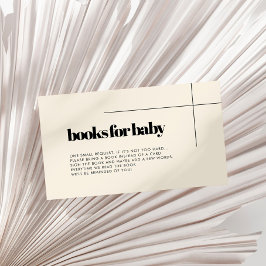 Einfache, elegante Babybuchkarte Begleitkarte