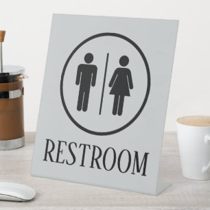 Einfache elegante Badezimmer-WC-Beschilderung Sockelschild