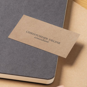 Einfache, elegante, bedruckte Kraft Paper Consulta Visitenkarte