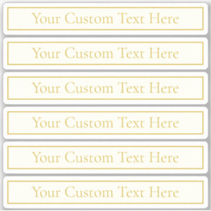 Einfache, elegante, benutzerdefinierbare Textform  Aufkleber