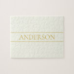 Einfache, elegante, benutzerdefinierbare Textform  Puzzle<br><div class="desc">Elegante,  anpassbare Goldschrift,  bearbeiten,  wie Sie möchten.</div>