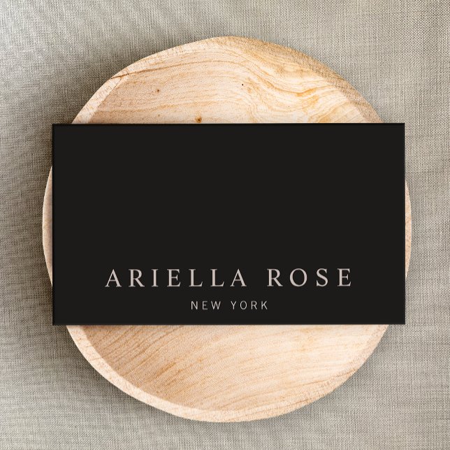 Einfache Elegante Beruflich Black Visitenkarte (Von Creator hochgeladen)