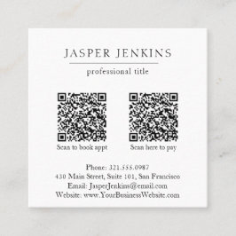 Einfache Elegante Berufliche Minimal Moderne QR Co Quadratische Visitenkarte