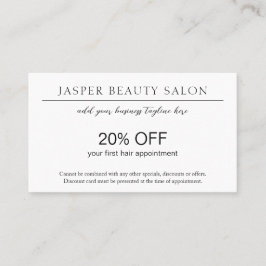 Einfache Elegante Berufliche Minimal QR Code Moder Rabattkarte