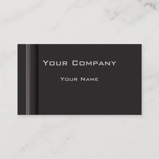 Einfache elegante Black Corporate Business Card Visitenkarte (Vorderseite)