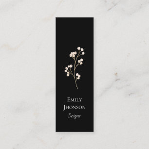 Einfache elegante Black Mini Business Card Mini Visitenkarte