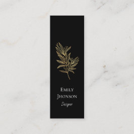 Einfache elegante Black Mini Business Card Visitenkarte