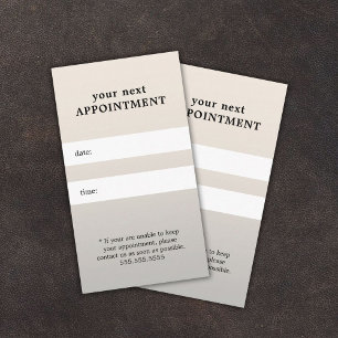 Einfache elegante Black Silver Schönheit Ernennung Terminkarte