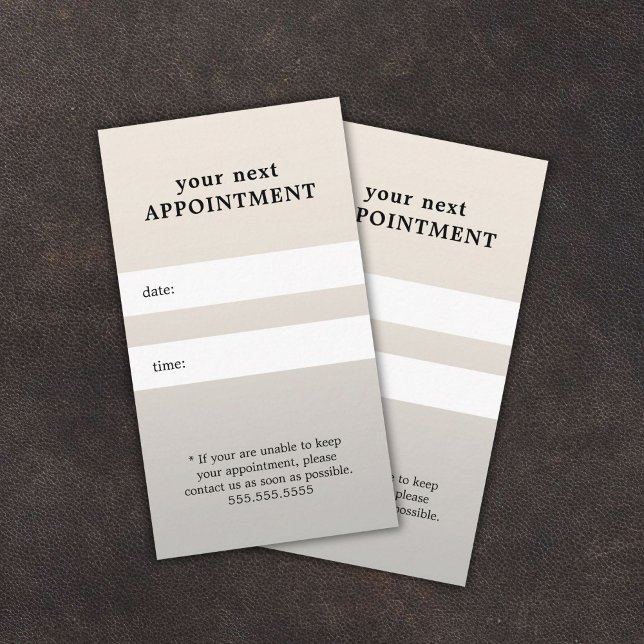 Einfache elegante Black Silver Schönheit Ernennung Terminkarte (Von Creator hochgeladen)