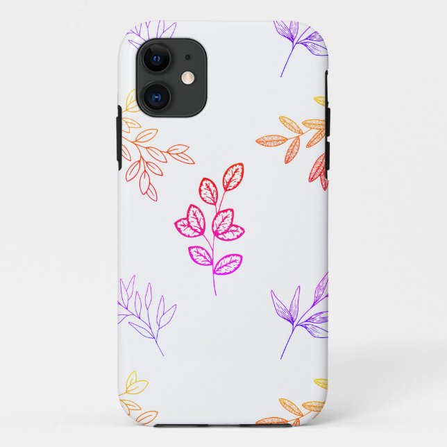 Einfache elegante Blatt-Telefonzellen Case-Mate iPhone Hülle (Rückseite)
