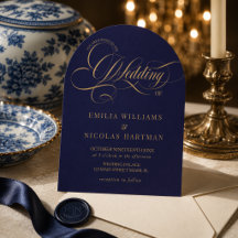 Einfache elegante blaue All-in-One-Hochzeit