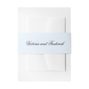 Einfache elegante blaue Hochzeit Einladungsbanderole