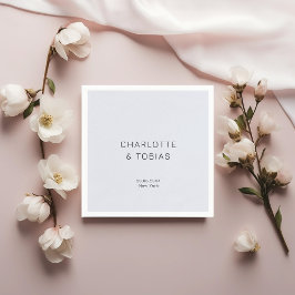 Einfache, elegante, blaue Hochzeit Serviette