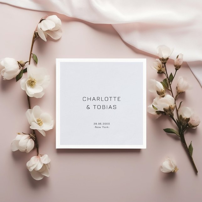 Einfache, elegante, blaue Hochzeit Serviette (Von Creator hochgeladen)