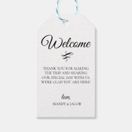 Einfache Elegante Blühend Begrüßungstasche Geschenkanhänger