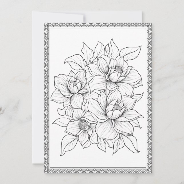 Einfache Elegante Blumen Farbe Ihre eigene Grußkar Dankeskarte (Vorderseite)