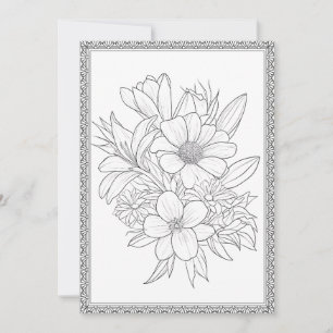 Einfache Elegante Blumen Farbe Ihre eigene Grußkar Dankeskarte