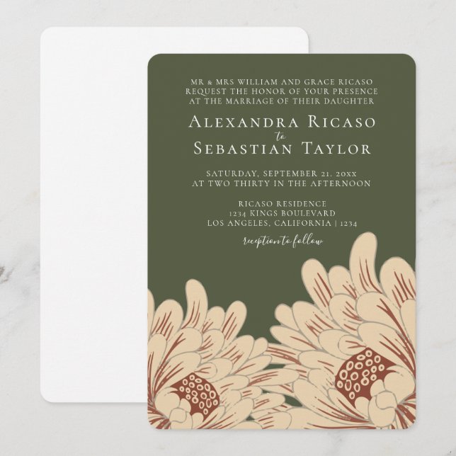 Einfache Elegante Blumenhochzeit (Vorne/Hinten)