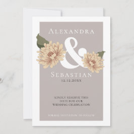 Einfache Elegante Blumenhochzeit speichert das Dat Save The Date