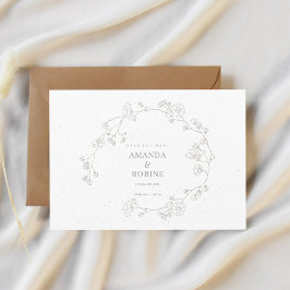 Einfache Elegante Blumenhochzeit speichert das Dat Save The Date