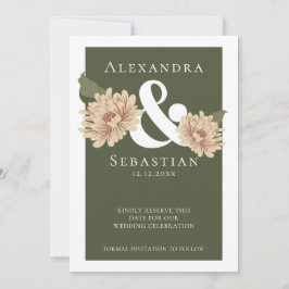 Einfache Elegante Blumenhochzeit speichert das Dat Save The Date